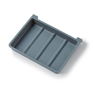 Medline Plastic Soap Dishes - Plastic Soap Dish with Ridges, Graphite, 3.75" x 2.75" x 0.5" - DYND80491