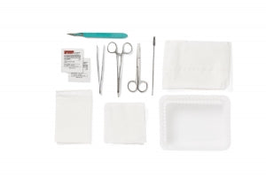 Medline Incision and Drainage Trays with COMFORT LOOP Instruments - Deluxe Incision and Drainage Tray, Sterile - DYNJ07147
