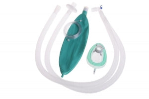 Medline Adult Corrugate Anesthesia Circuits - Anesthesia Circuit with 40" Corrugated Tubing, Adult, 1 BV Filter, 3 L Bag, Gas Sampling Line, Size 5 Mask with Tail Valve - DYNJAA0104