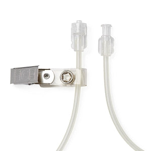 Medline High-Pressure Braided Tubing with Fixed Male Luer Lock - High-Pressure Braided Tubing with Drape Clip, Fixed Male Luer Lock, Female Fittings, 30" - DYNJBRTC30F