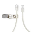 Medline High-Pressure Braided Tubing with Fixed Male Luer Lock - High-Pressure Braided Tubing with Drape Clip, Fixed Male Luer Lock, Female Fittings, 84" - DYNJBRTC84F
