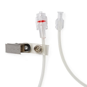 Medline High-Pressure Braided Tubing with Rotating Adaptor Male Luer Lock - High-Pressure Braided Tubing with Drape Clip, Rotating Adaptor Male Luer Lock, Female Fittings, 84" - DYNJBRTC84R