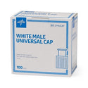 Medline Vascular Access Adapters and Caps - Universal Male / Female Luer Lock Connector Cap, White - DYNJCAP