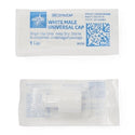 Medline Vascular Access Adapters and Caps - Universal Male / Female Luer Lock Connector Cap, White - DYNJCAP
