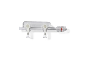 Medline Manifolds with Standard Handle - Right-Hand Orientation 500 PSI Manifold with Standard Handle in ON Position, Block Profile, 2 Ports - DYNJMAN01