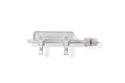 Medline Manifolds with Standard Handle - Right-Hand Orientation 500 PSI Manifold with Standard Handle in ON Position, Block Profile, 2 Ports - DYNJMAN01