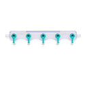 Medline Manifolds with All Female Posts - Universal Orientation 600 PSI Manifold with Curved Profile, 4-way Handle Position, 3 Ports - DYNJMAN5OFF3