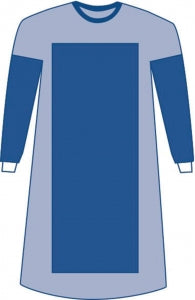 Medline Sterile Poly-Reinforced Breathable Film Sleeve Sirus Gowns - Sirus Poly Reinforced Gown with Breathable Sleeves, Size L - DYNJP2207S