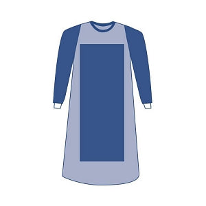 Medline Sterile Poly-Reinforced Breathable Film Sleeve Sirus Gowns - Sirus Poly Reinforced Gown with Breathable Sleeves, Size L - DYNJP2207S