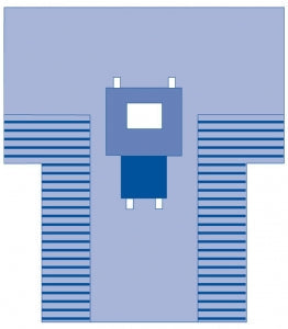 Medline Sterile Chest / Breast Surgical Drape - Fenestrated Chest Drape, 15" x 10", Sterile - DYNJP2491