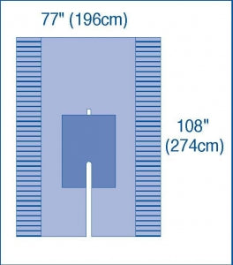 Medline UltraGard Split Drapes with Adhesive - UltraGard Split Drapes with Adhesive - DYNJP2498UG