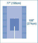 Medline UltraGard Split Drapes with Adhesive - UltraGard Split Drapes with Adhesive - DYNJP2498UG