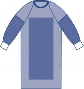 Medline Sirus Sterile Poly-Reinforced Surgical Gowns with Raglan Sleeves - Sirus Poly Reinforced Gown with Raglan Sleeves, Sterile, Size 2XL - DYNJP2603