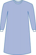 Medline Sterile Nonreinforced Aurora Surgical Gowns with Set-In Sleeves - Aurora Nonreinforced Gown with Raglan Sleeves, Size 2XL - DYNJP2703