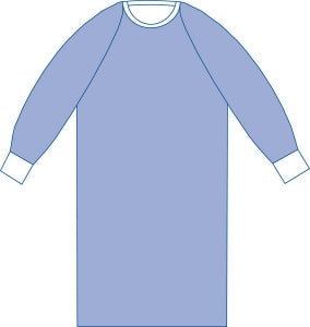 Medline Sterile Nonreinforced Aurora Surgical Gowns with Raglan Sleeves - Aurora Nonreinforced Gown with Raglan Sleeves, Sterile, Size 2XL - DYNJP2803
