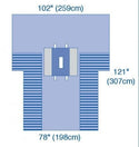 Medline UltraGard Laparotomy Drapes with Pouches - UltraGard Laparotomy Drapes with Pouches, 102" x 121" x 78" (259 x 307 x 198 cm) - DYNJP3008UG