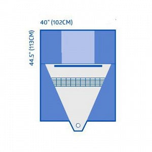 Medline Underbuttocks Drape with Pouch and Port - Underbuttocks Drape with Graduations and Pouch, Port, Sterile - DYNJP6006