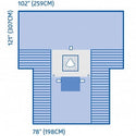 Medline Cesarean Section Surgical Drape with Pouch and Fenestration - Fenestrated C-Section Drape with Pouch, Wire - DYNJP6102