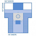 Medline Cesarean Section Surgical Drape with Pouch and Fenestration - Fenestrated C-Section Drape with Clear Screen, Foam - DYNJP6107