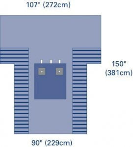 Medline Bilateral OrthoMax Extremity Surgical Drapes - OrthoMax Bilateral Extremity Drape, Sterile - DYNJP8016