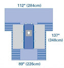 Medline UltraGard Hip Drapes with Pouches - UltraGard Hip Drapes with Pouches, 112" x 137" x 89" (284 x 348 x 226 cm) - DYNJP8201UG