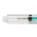 Medline High-Pressure Medication Colored Syringes, 10 mL - Sterile High-Pressure Pre-Labeled Saline Syringe with Fixed Male Luer Lock Fitting, 10 mL, Green - DYNJSYRSAL10G