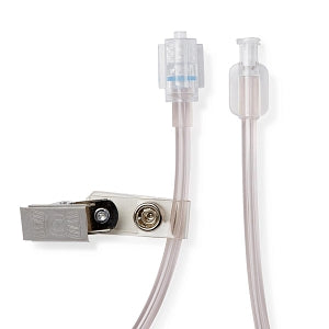 Medline High-Pressure Contrast Injection Tubing, Clip, Rotating Adaptor - High-Pressure Injection Tubing with Drape Clip with Rotating Adaptor, Male Luer Lock, Female Fittings, 10" - DYNJTBHPC10R