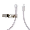 Medline High-Pressure Contrast Injection Tubing, Male Luer Lock, Female - High-Pressure Injection Tubing with Drape Clip and Fixed Male Luer Lock with Female Fittings, 30" - DYNJTBHPC30F
