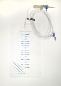 Medline Closed System Fluid Management Kits, Female Fitting - Fluid Management Kit with 2 Lines: Check / Reflux Valve, Clear Line for Waste Bag, Clear Vented Spike, Female Fitting - DYNJWBSSRV
