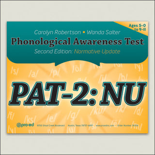 PAT-2: NU Phoneme-Grapheme Corespondence Stimuli Booklet Carolyn Robertson, Wanda Salter