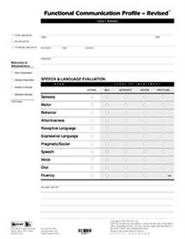FCP-R Profile Forms (15) Larry Irwin Kleiman