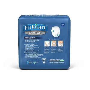 Medline FitRight Super Adult Incontinence Underwear - FitRight Super Protective Underwear, Size XL, for Waist Size 56"-68" - FITPINKXLG