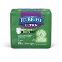 Medline FitRight Stretch Ultra Incontinence Briefs with Center Tab - Stretch Ultra Incontinence Briefs, Large / XL/2XL for 51" - 70" Waist Size - FRSU2
