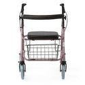 Medline Guardian Deluxe Rollators with 8" Wheels - Guardian Rollator, Deluxe, Aluminum, Rose - G07887R