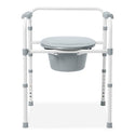 Medline Steel Elongated Bedside Commode - COMMODE, 3-IN-1, STEEL, ELONGATED - G1-200LX1