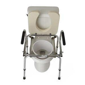 Medline Drop Arm Commodes - Padded Drop Arm Commode, 350 lb. Weight Capacity - G98204