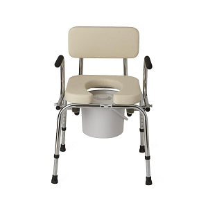 Medline Drop Arm Commodes - Padded Drop Arm Commode, 350 lb. Weight Capacity - G98204