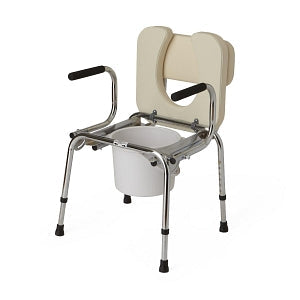 Medline Drop Arm Commodes - Padded Drop Arm Commode, 350 lb. Weight Capacity - G98204