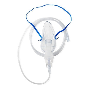Medline Disposable Handheld Nebulizer Kits with Mask - Disposable Handheld Nebulizer Kit with Upstream Nebulizer, Adult Mask, 7' Tubing and Standard Connector - HCS4485