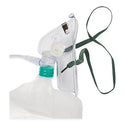 Medline Disposable Oxygen Masks with Standard Connector - Partial Non-Rebreather Adult Mask with Reservoir Bag, Safety Vent, Check Valve, 7' Tubing and Standard Connectors - HCS4640B