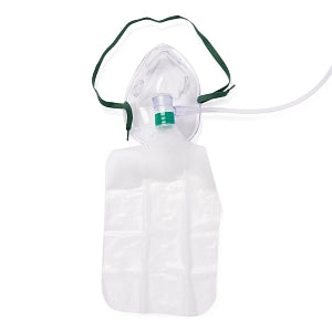 Medline Disposable Oxygen Masks with Standard Connector - Adult 3-in-1 Mask with 7' Tubing and Standard Connectors - HCS4680B