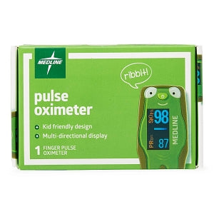 Medline Pediatric Finger Pulse Oximeter - Pediatric Frog-Shaped Finger Clip Pulse Oximeter with Lanyard - HCSM70P