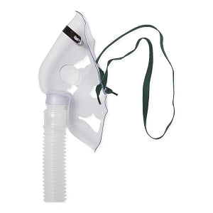 Medline Disposable Oxygen Masks with Universal Connector - Adult Venturi Mask with 6 Jets, 7' Tubing and Universal Connectors - HCSU120E