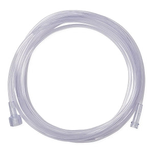 Medline Clear Oxygen Tubing with Universal Connector - Clear Crush-Resistant Oxygen Tubing, 25', Universal Connector - HCSU4525