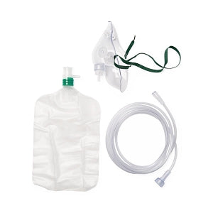 Medline Disposable Oxygen Masks with Universal Connector - Adult 3-in-1 Mask with 7' Tubing and Universal Connectors - HCSU4680B