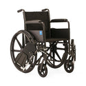 Medline Guardian K1 Wheelchairs - K1 Basic Wheelchair with Full-Length Permanent Arms and Elevating Leg Rests, 18" - K1186N13E
