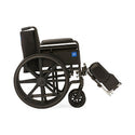 Medline Guardian K1 Wheelchairs - K1 Basic Wheelchair with Full-Length Permanent Arms and Elevating Leg Rests, 18" - K1186N13E