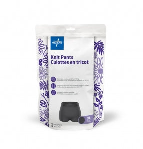 Medline Premium Knit Black Maternity Pants - Premium Black Knit Maternity Pants, Size XL, for Waist Size 45"-70" - KNTPANTBXL