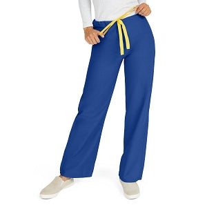 Medline AngelStat Unisex Reversible Drawstring Waist Scrub Pants - AngelStat Unisex Reversible Drawstring Waist Scrub Pants with Medline Color-Coding, Size M Regular Inseam, Sapphire - M600NHTM-CA