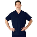 Medline AngelStat Unisex Reversible V-Neck Scrub Top with 2 Pockets - AngelStat Unisex Reversible V-Neck 2-Pocket Scrub Top with Angelica Color-Coding, Size XS, Navy - 610NNTXS-CA